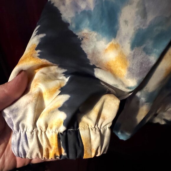 Ivory Ella S Tie-Dye Windbreaker Jacket Hooded Zip-Up Lightweight Rain Coat - Picture 4 of 9